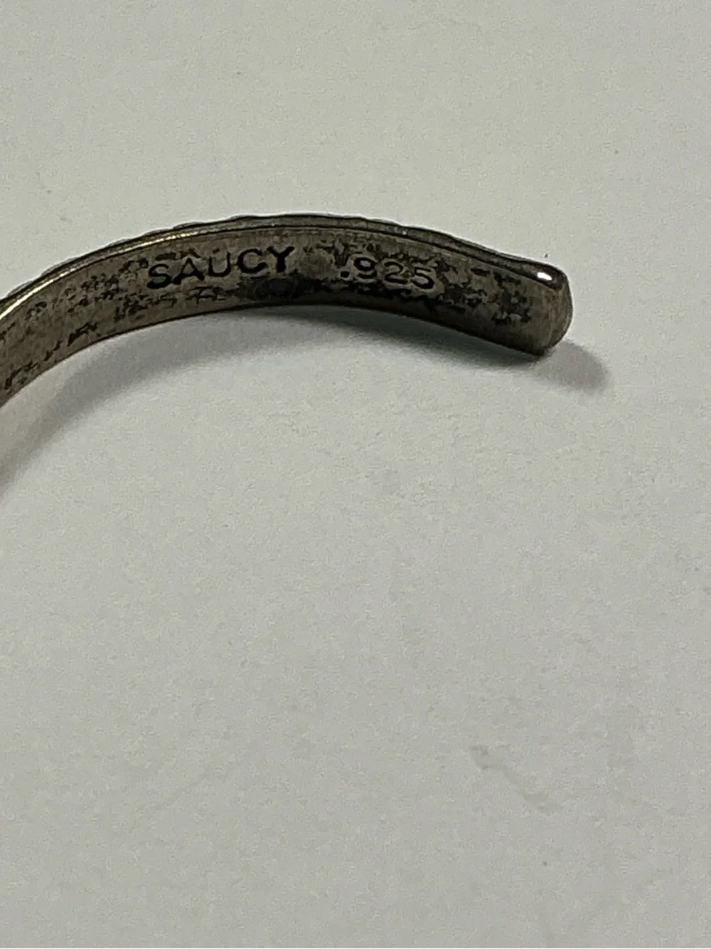 Sterling Silver Open Cuff Floral Bracelet.